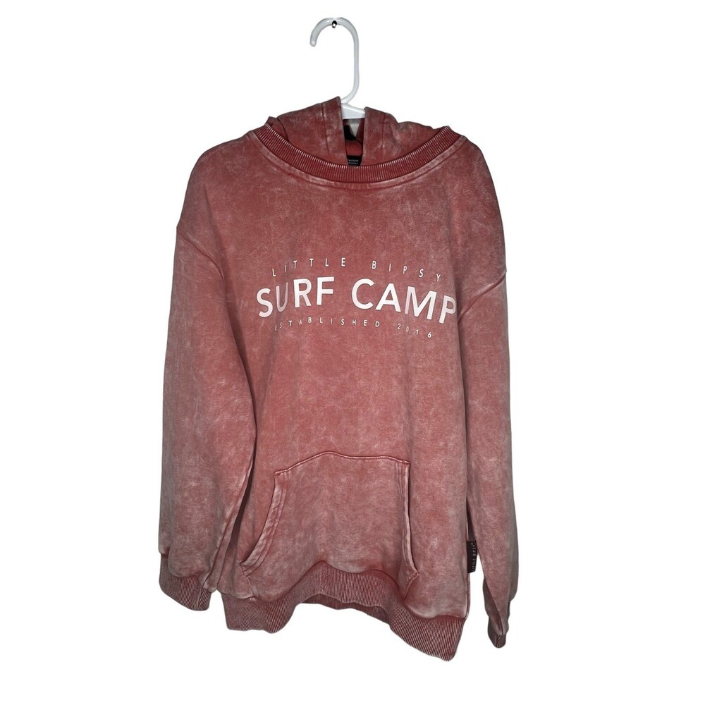 Little Bipsy Surf Camp Hoodie in Red Wash Size 9-10 NWT